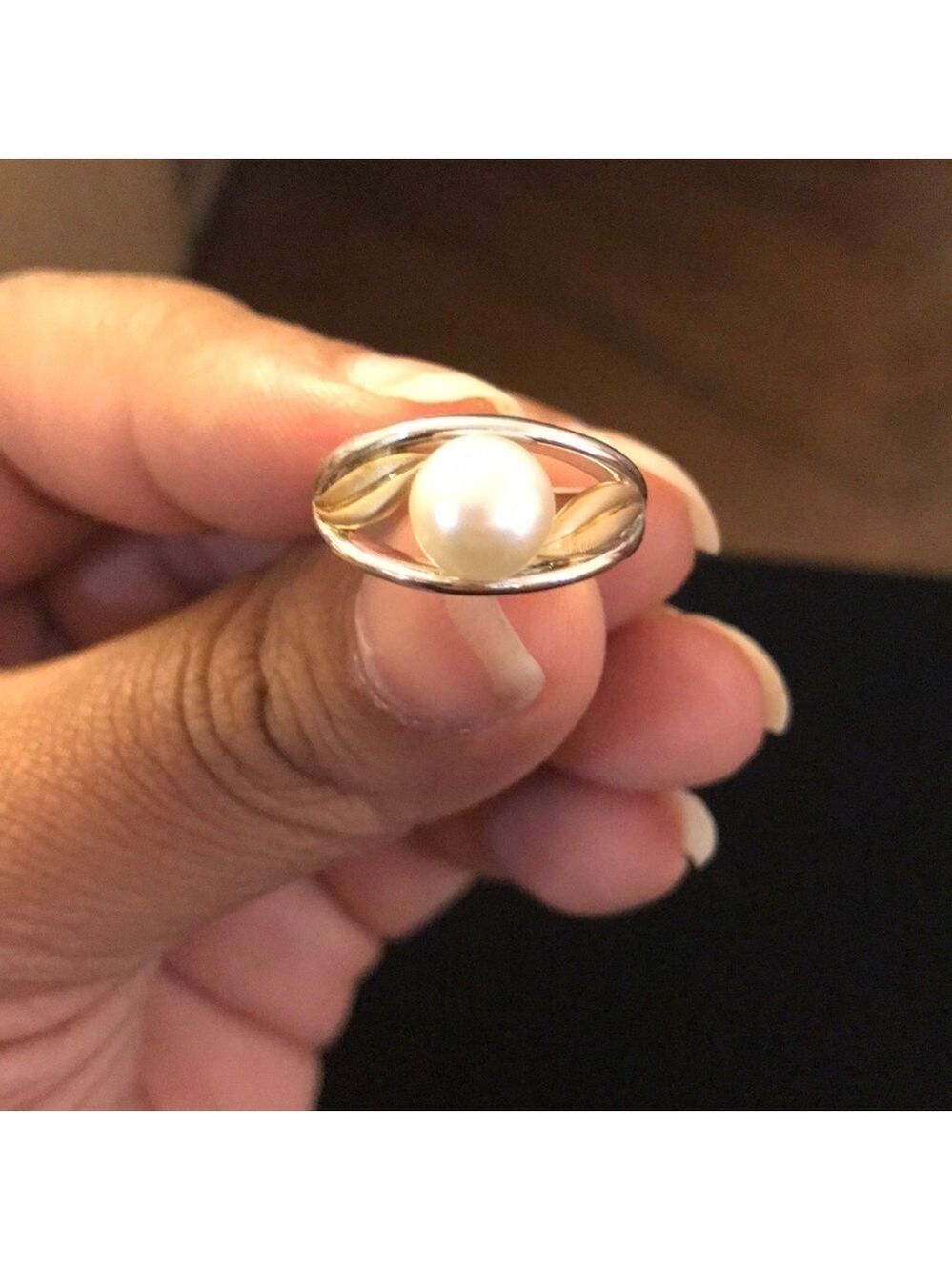 14k/Sterling Pearl Ring